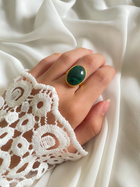 Bague malachite